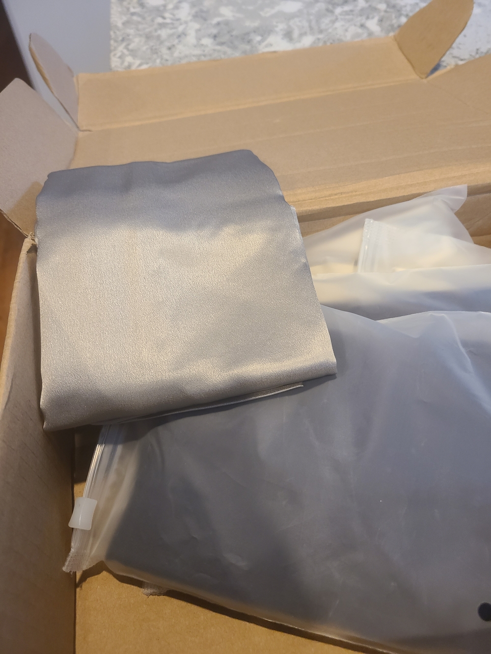 100% Silk Gray Pillowcase